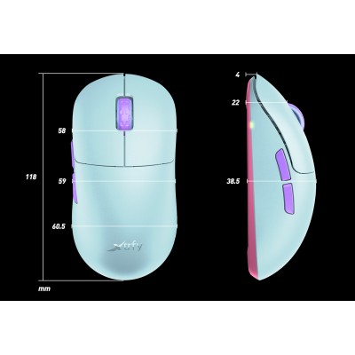 Миша Xtrfy M8, WL/USB-A, RGB, Frosty Mint (M8W-RGB-MINT) Миша Xtrfy M8, WL/USB-A, RGB, Frosty Mint (M8W-RGB-MINT)