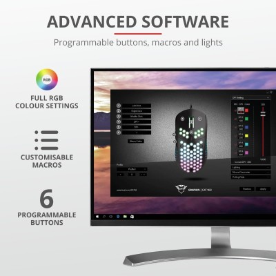 Миша ігрова Trust GXT 960 Graphin Ultra-lightweight RGB USB Black (23758_TRUST) Миша ігрова Trust GXT 960 Graphin Ultra-lightweight RGB USB Black (23758_TRUST)