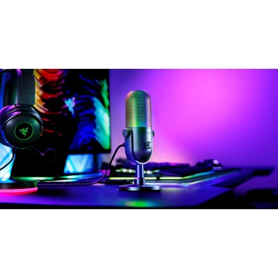 Мікрофон геймінговий Razer Seiren V3 Chroma, Uni, RGB, USB-A, 2м, чорний (RZ19-05060100-R3M1) Мікрофон геймінговий Razer Seiren V3 Chroma, Uni, RGB, USB-A, 2м, чорний (RZ19-05060100-R3M1)