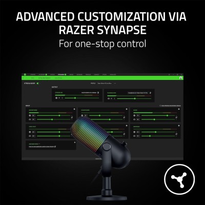 Мікрофон геймінговий Razer Seiren V3 Chroma, Uni, RGB, USB-A, 2м, чорний (RZ19-05060100-R3M1) Мікрофон геймінговий Razer Seiren V3 Chroma, Uni, RGB, USB-A, 2м, чорний (RZ19-05060100-R3M1)