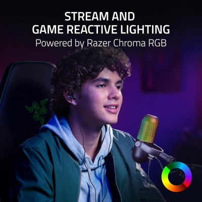 Мікрофон геймінговий Razer Seiren V3 Chroma, Uni, RGB, USB-A, 2м, чорний (RZ19-05060100-R3M1) Мікрофон геймінговий Razer Seiren V3 Chroma, Uni, RGB, USB-A, 2м, чорний (RZ19-05060100-R3M1)