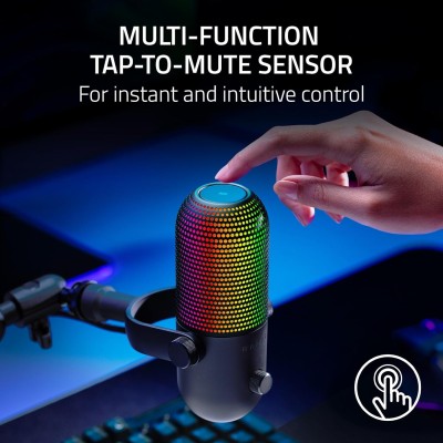 Мікрофон геймінговий Razer Seiren V3 Chroma, Uni, RGB, USB-A, 2м, чорний (RZ19-05060100-R3M1) Мікрофон геймінговий Razer Seiren V3 Chroma, Uni, RGB, USB-A, 2м, чорний (RZ19-05060100-R3M1)