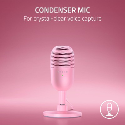 Мікрофон геймінговий Razer Seiren V3 Mini, Omni, USB-A, 1.2м, quartz (RZ19-05050200-R3M1) Мікрофон геймінговий Razer Seiren V3 Mini, Omni, USB-A, 1.2м, quartz (RZ19-05050200-R3M1)