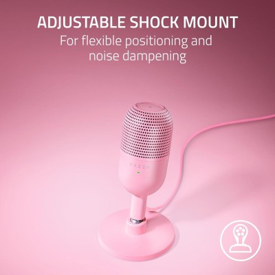 Мікрофон геймінговий Razer Seiren V3 Mini, Omni, USB-A, 1.2м, quartz (RZ19-05050200-R3M1) Мікрофон геймінговий Razer Seiren V3 Mini, Omni, USB-A, 1.2м, quartz (RZ19-05050200-R3M1)