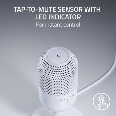 Мікрофон геймінговий Razer Seiren V3 Mini, Omni, USB-A, 1.2м, білий (RZ19-05050300-R3M1) Мікрофон геймінговий Razer Seiren V3 Mini, Omni, USB-A, 1.2м, білий (RZ19-05050300-R3M1)