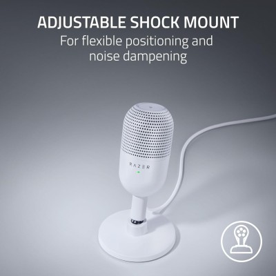 Мікрофон геймінговий Razer Seiren V3 Mini, Omni, USB-A, 1.2м, білий (RZ19-05050300-R3M1) Мікрофон геймінговий Razer Seiren V3 Mini, Omni, USB-A, 1.2м, білий (RZ19-05050300-R3M1)