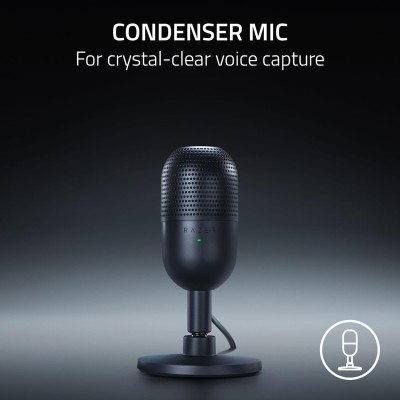 Мікрофон геймінговий Razer Seiren V3 Mini, Omni, USB-A, 1.2м, чорний (RZ19-05050100-R3M1) Мікрофон геймінговий Razer Seiren V3 Mini, Omni, USB-A, 1.2м, чорний (RZ19-05050100-R3M1)