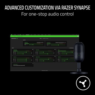 Мікрофон геймінговий Razer Seiren V3 Mini, Omni, USB-A, 1.2м, чорний (RZ19-05050100-R3M1) Мікрофон геймінговий Razer Seiren V3 Mini, Omni, USB-A, 1.2м, чорний (RZ19-05050100-R3M1)