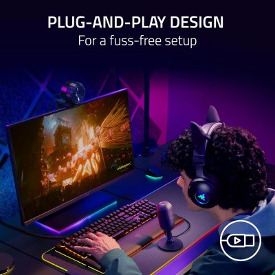 Мікрофон геймінговий Razer Seiren V3 Mini, Omni, USB-A, 1.2м, чорний (RZ19-05050100-R3M1) Мікрофон геймінговий Razer Seiren V3 Mini, Omni, USB-A, 1.2м, чорний (RZ19-05050100-R3M1)