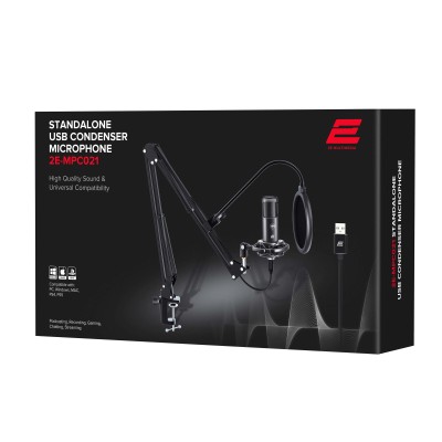 Мікрофон для ПК 2Е MPC021 Streaming, USB (2E-MPC021) Мікрофон для ПК 2Е MPC021 Streaming, USB (2E-MPC021)