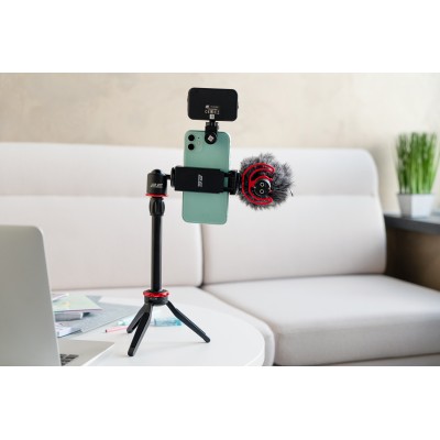 Мікрофон з триподом для мобільних пристроїв 2Е MM011 Vlog KIT, 3.5mm (2E-MM011) Мікрофон з триподом для мобільних пристроїв 2Е MM011 Vlog KIT, 3.5mm (2E-MM011)