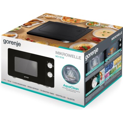 Мікрохвильова піч Gorenje, 17л, мех. керув., 700Вт, чорний (MO17E1B) Мікрохвильова піч Gorenje, 17л, мех. керув., 700Вт, чорний (MO17E1B)