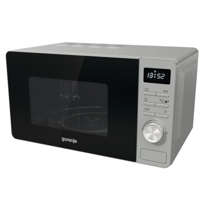 Мікрохвильова піч Gorenje, 20л, електр. керув., 800Вт, дисплей, нерж (MO20A3X)
