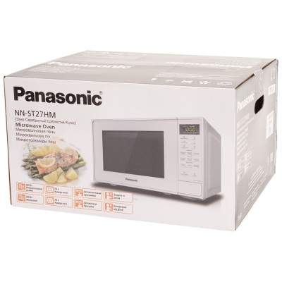Мікрохвильова піч Panasonic , 20л, електр.керув., 800Вт, дисплей, сірий (NN-ST27HMZPE) Мікрохвильова піч Panasonic , 20л, електр.керув., 800Вт, дисплей, сірий (NN-ST27HMZPE)