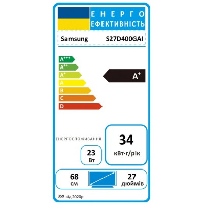 Монiтор TFT SAMSUNG LS27D400GAIXCI (рідкокристалічний телевізор)