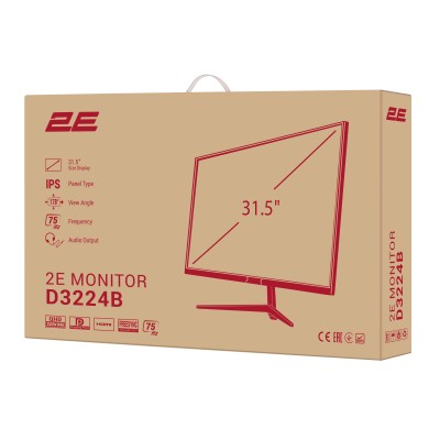 Монітор 2E 31.5" D3224B 2xHDMI, DP, IPS, 2560x1440, 75Hz, 5ms, FreeSync Монітор 2E 31.5" D3224B 2xHDMI, DP, IPS, 2560x1440, 75Hz, 5ms, FreeSync