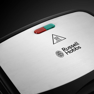 Мультимейкер Russell Hobbs Fiesta 750Вт, алюміній, 3 пластини, корпус-нержав.сталь/пластик, чорний (24540-56) Мультимейкер Russell Hobbs Fiesta 750Вт, алюміній, 3 пластини, корпус-нержав.сталь/пластик, чорний (24540-56)