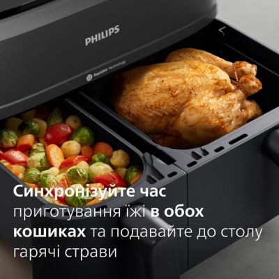 Мультипіч Philips Ovi Dual Series 3000 2750Вт, чаша-6+3л, сенсорне управл., 2 контейнера,8 авто. програм, пластик, чорний (NA350 Мультипіч Philips Ovi Dual Series 3000 2750Вт, чаша-6+3л, сенсорне управл., 2 контейнера,8 авто. програм, пластик, чорний (NA350