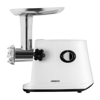 М'ясорубка Ardesto, 1600Вт, 1.6кг/хв, 3 решітки, насадка для ковбас, кеббе, 3 терки, пластик, біло-сріблястий (MGA-1750R)