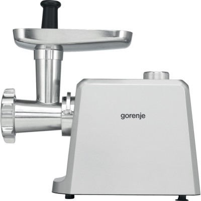 М'ясорубка Gorenje, 2500Вт, 2.4кг/хв, 3 решітки, насадка для ковбас, кеббе, томатів, 3 терки, пластик/метал, білий (MG2502SJX)
