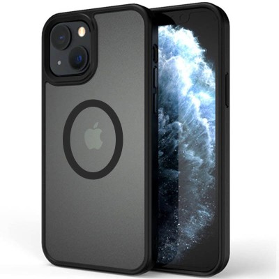 TPU+PC чохол Metal Buttons with MagSafe для Apple iPhone 13 (6.1") Чорний TPU+PC чохол Metal Buttons with MagSafe для Apple iPhone 13 (6.1") Чорний