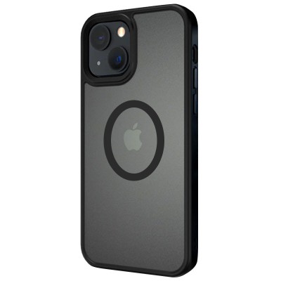 TPU+PC чохол Metal Buttons with MagSafe для Apple iPhone 13 (6.1") Чорний TPU+PC чохол Metal Buttons with MagSafe для Apple iPhone 13 (6.1") Чорний