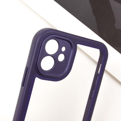 TPU чехол Transparent + Colour 1,5mm для Apple iPhone 11 (6.1") Purple TPU чехол Transparent + Colour 1,5mm для Apple iPhone 11 (6.1") Purple