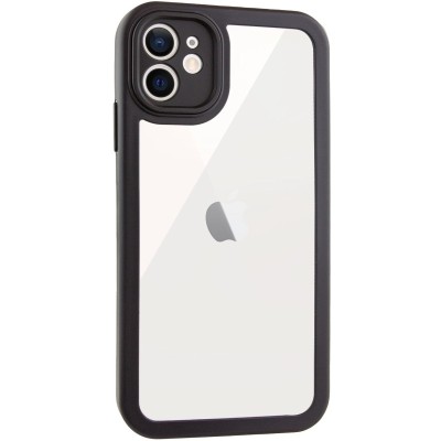 TPU чехол Transparent + Colour 1,5mm для Apple iPhone 12 (6.1") Black TPU чехол Transparent + Colour 1,5mm для Apple iPhone 12 (6.1") Black
