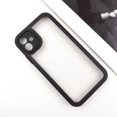 TPU чехол Transparent + Colour 1,5mm для Apple iPhone 12 (6.1") Black TPU чехол Transparent + Colour 1,5mm для Apple iPhone 12 (6.1") Black