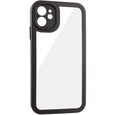 TPU чехол Transparent + Colour 1,5mm для Apple iPhone 12 (6.1") Black TPU чехол Transparent + Colour 1,5mm для Apple iPhone 12 (6.1") Black