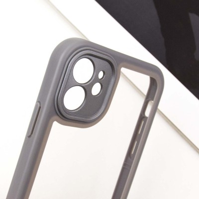 TPU чехол Transparent + Colour 1,5mm для Apple iPhone 12 (6.1") Grey TPU чехол Transparent + Colour 1,5mm для Apple iPhone 12 (6.1") Grey