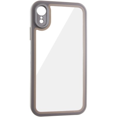 TPU чехол Transparent + Colour 1,5mm для Apple iPhone XR (6.1") Grey TPU чехол Transparent + Colour 1,5mm для Apple iPhone XR (6.1") Grey