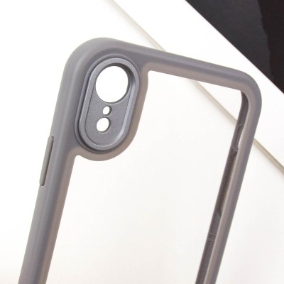 TPU чехол Transparent + Colour 1,5mm для Apple iPhone XR (6.1") Grey TPU чехол Transparent + Colour 1,5mm для Apple iPhone XR (6.1") Grey