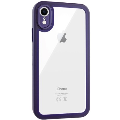 TPU чехол Transparent + Colour 1,5mm для Apple iPhone XR (6.1") Purple TPU чехол Transparent + Colour 1,5mm для Apple iPhone XR (6.1") Purple