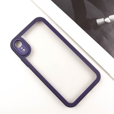 TPU чехол Transparent + Colour 1,5mm для Apple iPhone XR (6.1") Purple TPU чехол Transparent + Colour 1,5mm для Apple iPhone XR (6.1") Purple