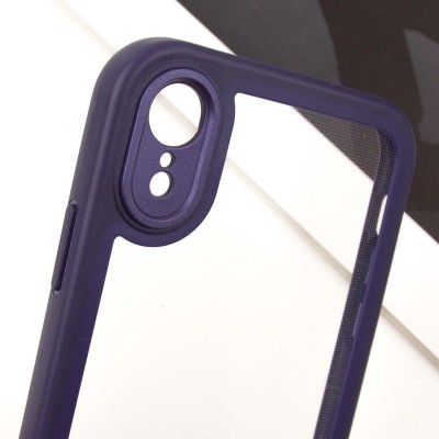 TPU чехол Transparent + Colour 1,5mm для Apple iPhone XR (6.1") Purple TPU чехол Transparent + Colour 1,5mm для Apple iPhone XR (6.1") Purple