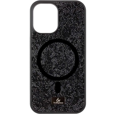 TPU чохол Bling World Rock Diamond with MagSafe для Apple iPhone 14 (6.1") Black