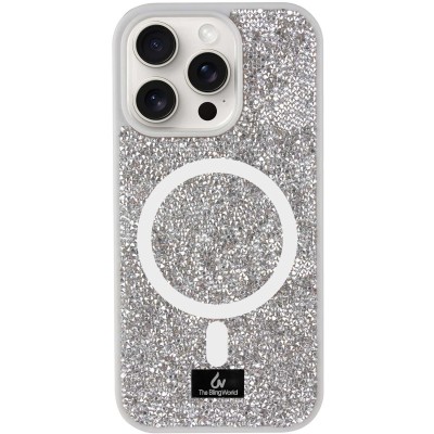 TPU чохол Bling World Rock Diamond with MagSafe для Apple iPhone 14 Pro Max (6.7") Silver TPU чохол Bling World Rock Diamond with MagSafe для Apple iPhone 14 Pro Max (6.7") Silver