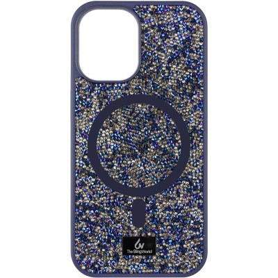 TPU чохол Bling World Rock Diamond with MagSafe для Apple iPhone 16 (6.1") Navy Blue TPU чохол Bling World Rock Diamond with MagSafe для Apple iPhone 16 (6.1") Navy Blue