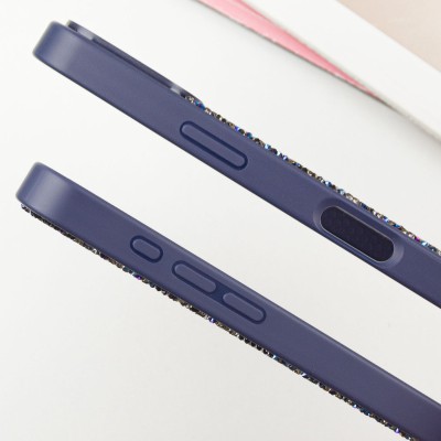 TPU чохол Bling World Rock Diamond with MagSafe для Apple iPhone 16 (6.1") Navy Blue TPU чохол Bling World Rock Diamond with MagSafe для Apple iPhone 16 (6.1") Navy Blue