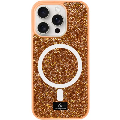 TPU чохол Bling World Rock Diamond with MagSafe для Apple iPhone 16 Pro (6.3") Sunset Gold TPU чохол Bling World Rock Diamond with MagSafe для Apple iPhone 16 Pro (6.3") Sunset Gold