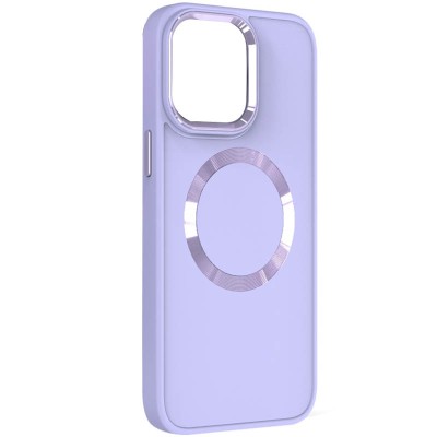 TPU чохол Bonbon Metal Style with MagSafe для Apple iPhone 15 (6.1") Бузковий / Dasheen TPU чохол Bonbon Metal Style with MagSafe для Apple iPhone 15 (6.1") Бузковий / Dasheen