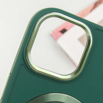 TPU чохол Bonbon Metal Style with MagSafe для Apple iPhone 15 (6.1") Зелений / Pine green TPU чохол Bonbon Metal Style with MagSafe для Apple iPhone 15 (6.1") Зелений / Pine green