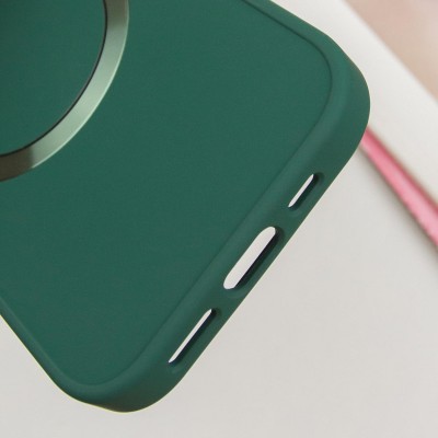 TPU чохол Bonbon Metal Style with MagSafe для Apple iPhone 15 (6.1") Зелений / Pine green TPU чохол Bonbon Metal Style with MagSafe для Apple iPhone 15 (6.1") Зелений / Pine green