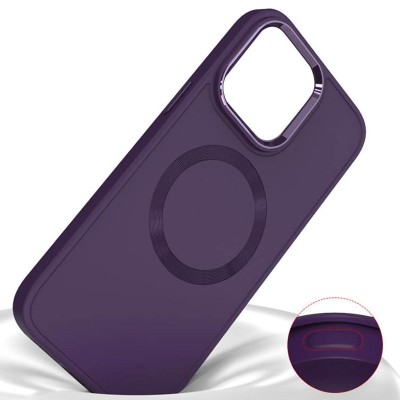 TPU чохол Bonbon Metal Style with MagSafe для Apple iPhone 15 (6.1") Фіолетовий / Dark Purple TPU чохол Bonbon Metal Style with MagSafe для Apple iPhone 15 (6.1") Фіолетовий / Dark Purple