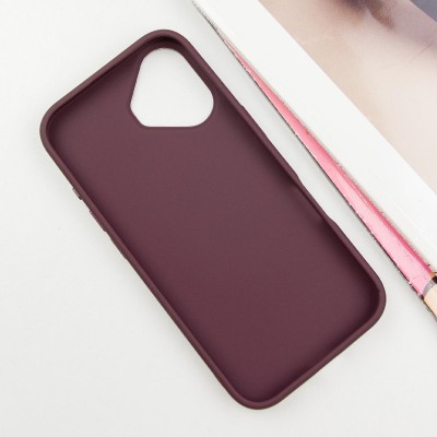 TPU чохол Bonbon Metal Style with MagSafe для Apple iPhone 16 (6.1") Бордовий / Plum
