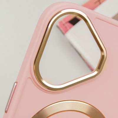 TPU чохол Bonbon Metal Style with MagSafe для Apple iPhone 16 (6.1") Рожевий / Light Pink TPU чохол Bonbon Metal Style with MagSafe для Apple iPhone 16 (6.1") Рожевий / Light Pink