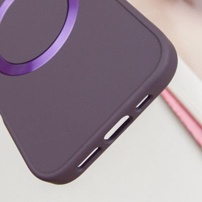 TPU чохол Bonbon Metal Style with MagSafe для Apple iPhone 16 (6.1") Фіолетовий / Dark Purple
