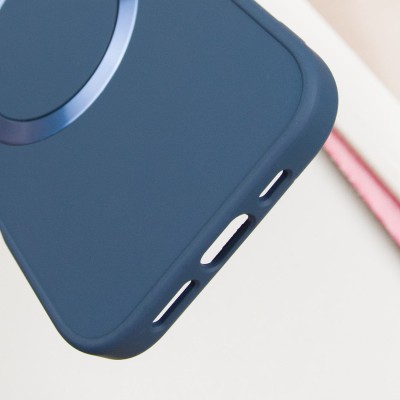 TPU чохол Bonbon Metal Style with MagSafe для Apple iPhone 16 Plus (6.7") Синій / Cosmos Blue