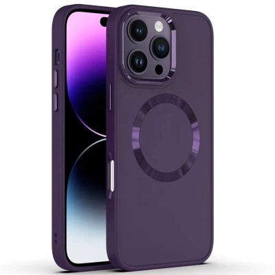 TPU чохол Bonbon Metal Style with MagSafe для Apple iPhone 16 Pro (6.3") Фіолетовий / Dark Purple TPU чохол Bonbon Metal Style with MagSafe для Apple iPhone 16 Pro (6.3") Фіолетовий / Dark Purple